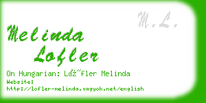 melinda lofler business card